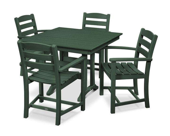 POLYWOOD® La Casa Café 5-Piece Farmhouse Trestle Arm Chair Dining Set