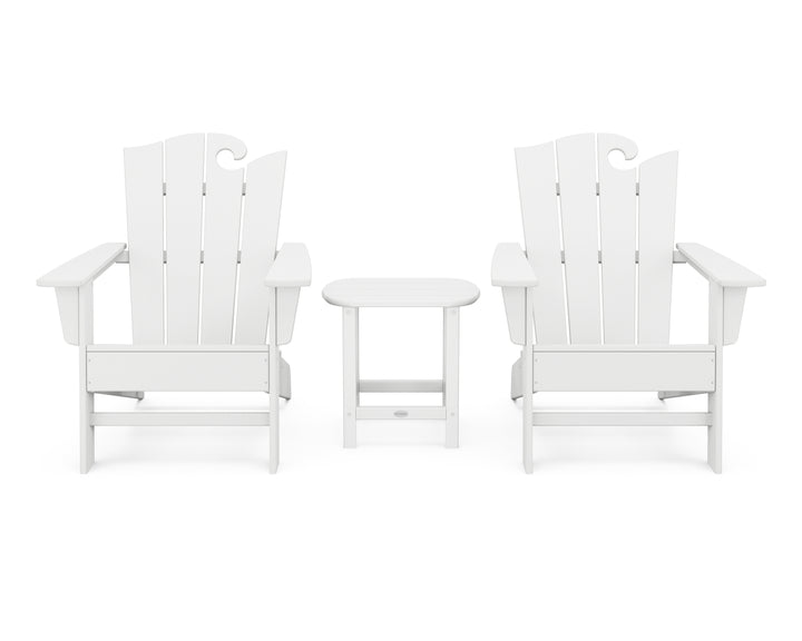 POLYWOOD® Wave 3-Piece Adirondack Set with The Ocean Chair
