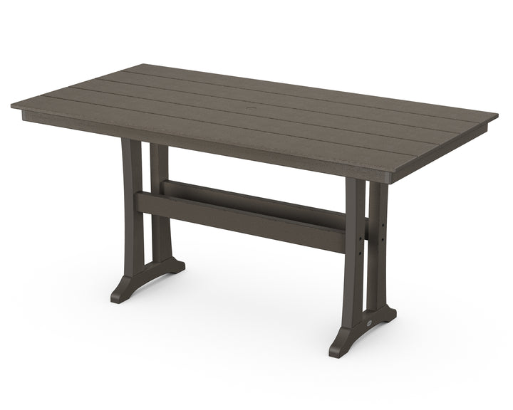POLYWOOD® Farmhouse Trestle 37" x 72" Counter Table