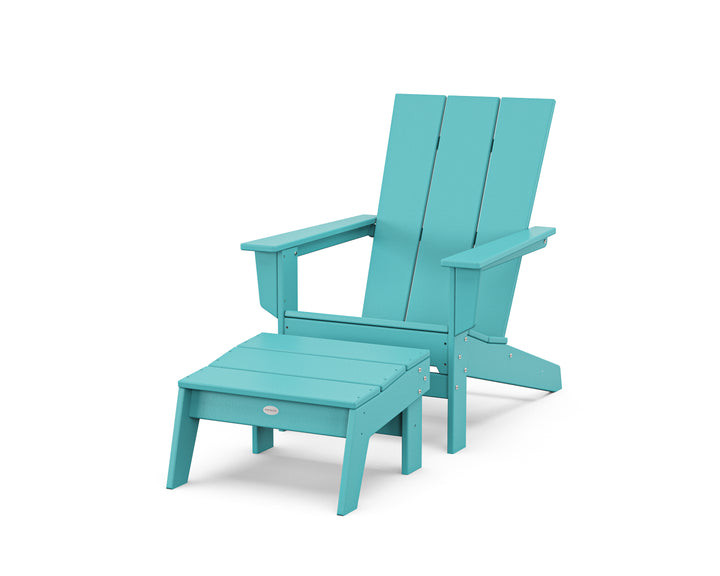 POLYWOOD® Modern Studio Adirondack Chair with Ottoman
