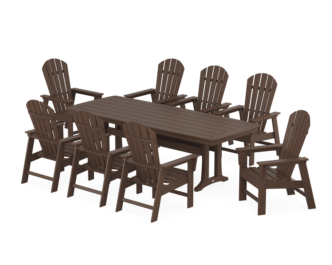 POLYWOOD® South Beach 9-Piece Dining Set with Trestle Legs