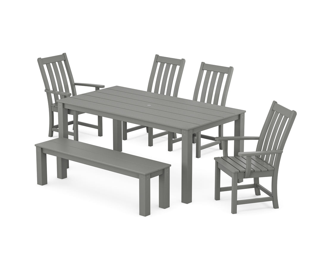 POLYWOOD® Vineyard 6-Piece Parsons Dining Set with Bench