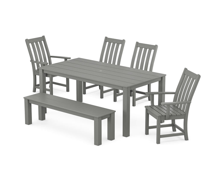 POLYWOOD® Vineyard 6-Piece Parsons Dining Set with Bench