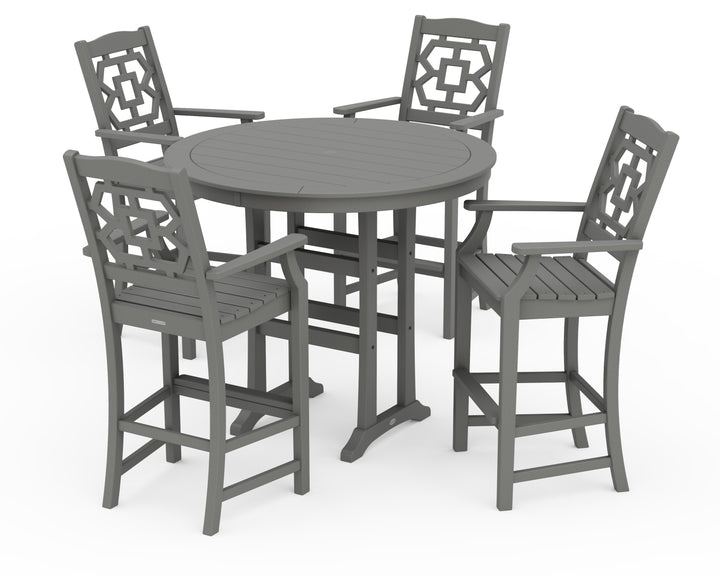 Martha Stewart by POLYWOOD® Chinoiserie 5-Piece Round Bar Set