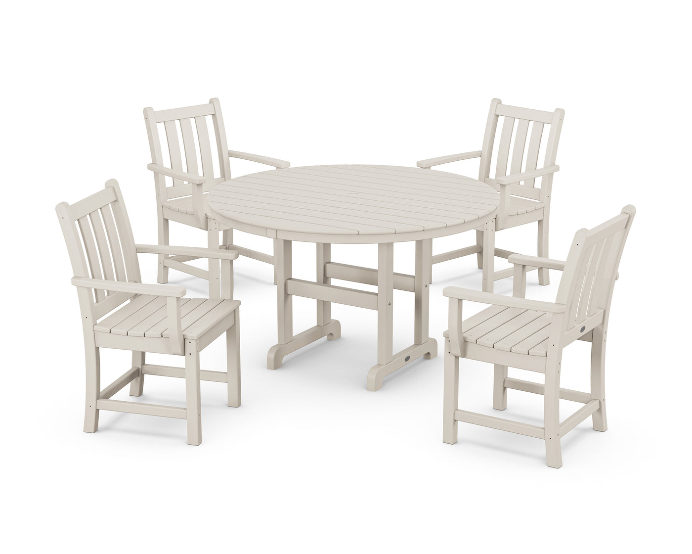 Traditional Garden 5-Piece Round Farmhouse Dining Set