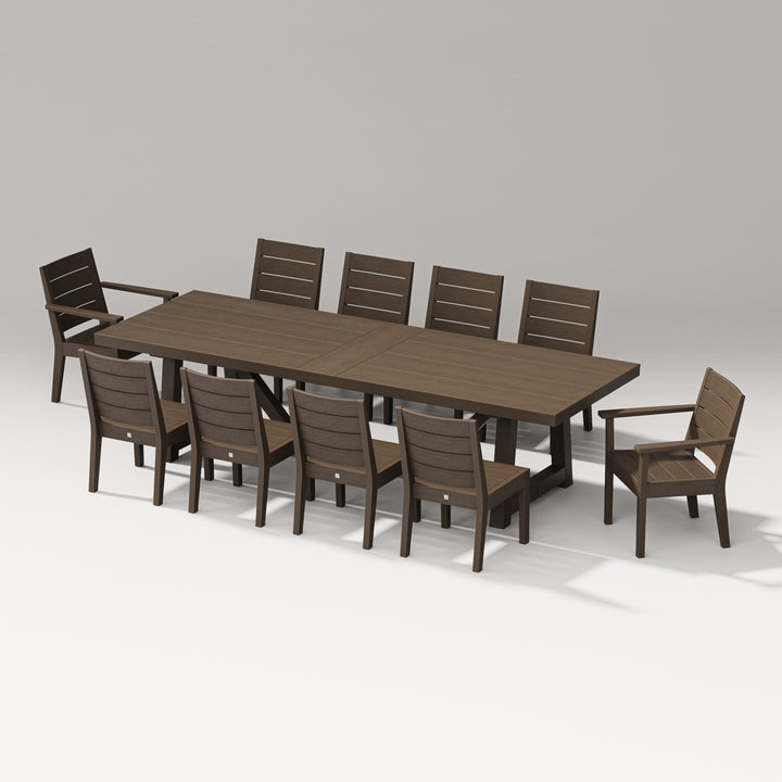 PW Designer Series Latitude 11-Piece A-Frame Table Dining Set