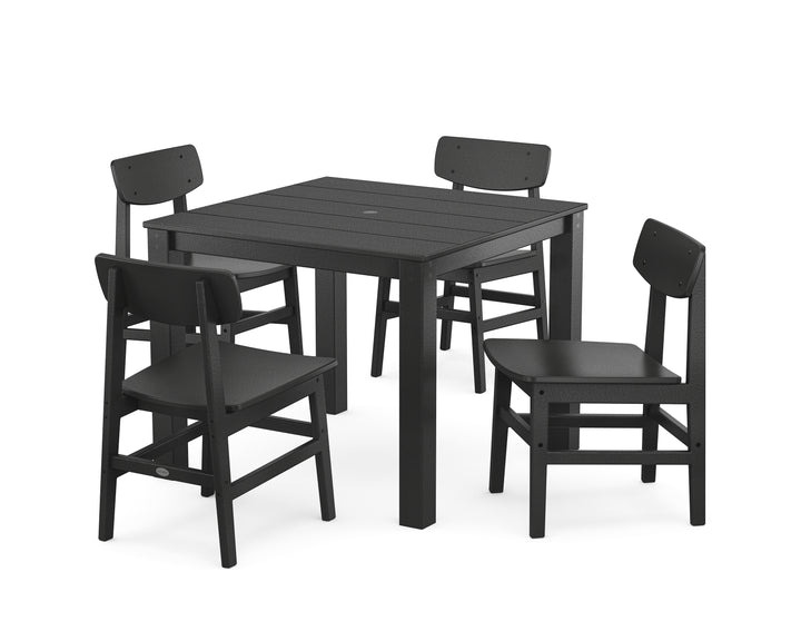 POLYWOOD® Modern Studio Urban Chair 5-Piece Parsons Dining Set
