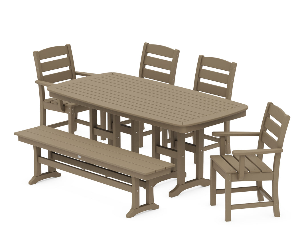 POLYWOOD® Lakeside 6-Piece Dining Set with Bench