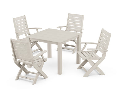 Signature Folding Chair 5-Piece Parsons Dining Set