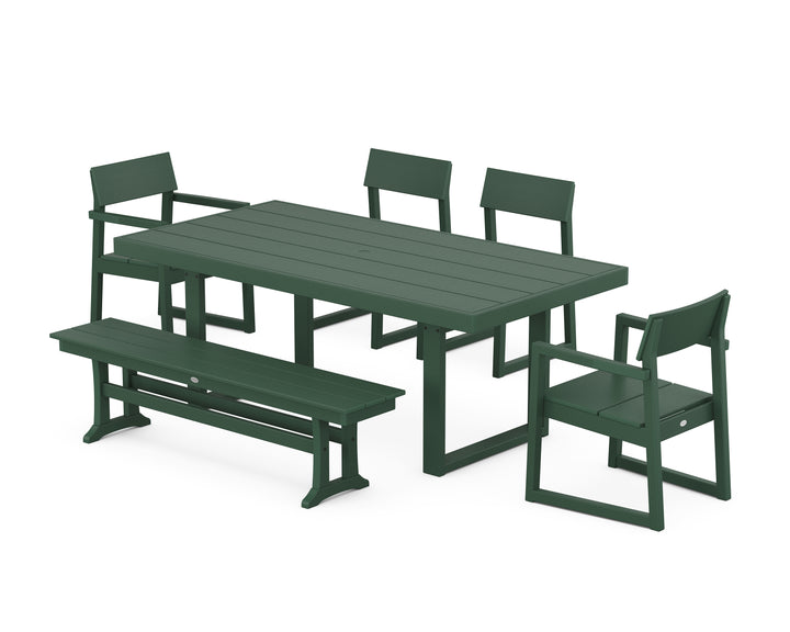 POLYWOOD® EDGE 6-Piece Dining Set with Bench