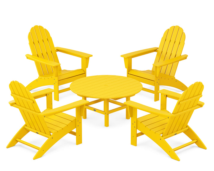 POLYWOOD® Vineyard 5-Piece Adirondack Chair Conversation Set