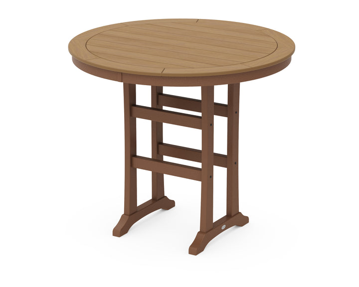 POLYWOOD® Nautical Trestle 48" Round Bar Table