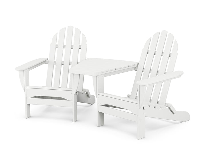 POLYWOOD® Classic Folding Adirondacks with Angled Connecting Table
