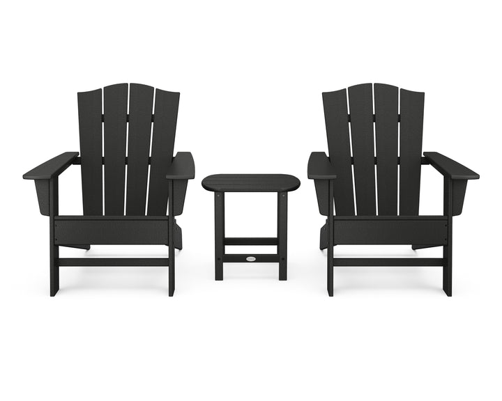 POLYWOOD® Wave 3-Piece Adirondack Chair Set with The Crest Chairs