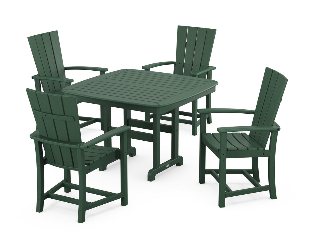 POLYWOOD® Quattro 5-Piece Dining Set with Trestle Legs