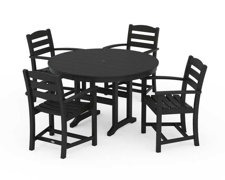 POLYWOOD® La Casa Café 5-Piece Round Farmhouse Dining Set