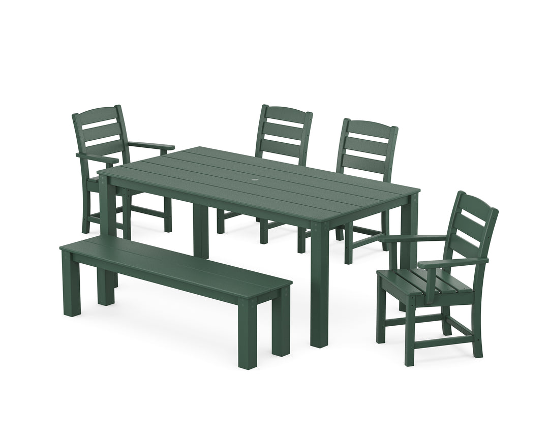 POLYWOOD® Lakeside 6-Piece Parsons Dining Set with Bench