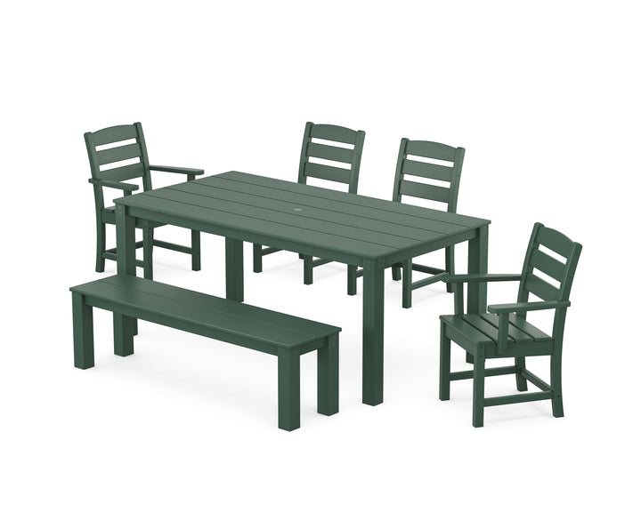 POLYWOOD® Lakeside 6-Piece Parsons Dining Set with Bench