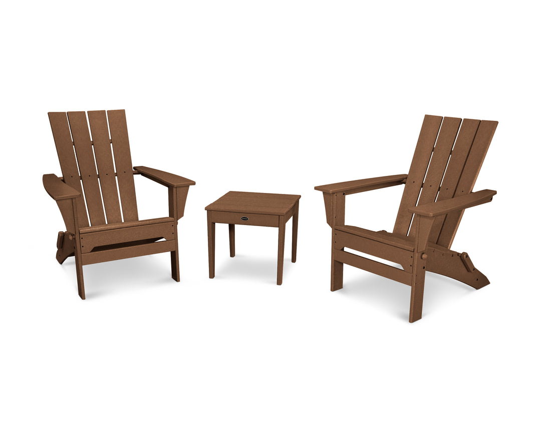 POLYWOOD® Quattro Folding Chair 3-Piece Adirondack Set