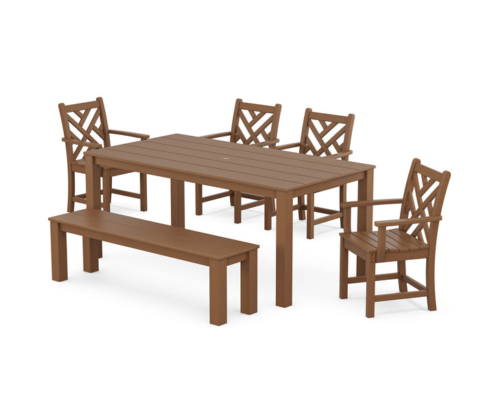 POLYWOOD® Chippendale 6-Piece Parsons Dining Set with Bench