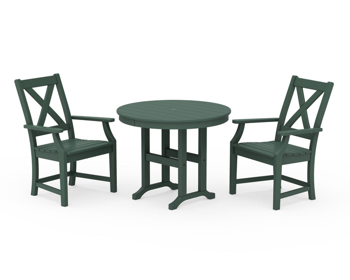 POLYWOOD® Braxton 3-Piece Round Dining Set