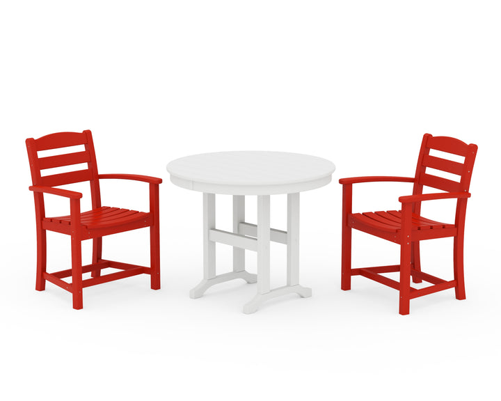 POLYWOOD® La Casa Café 3-Piece Round Dining Set