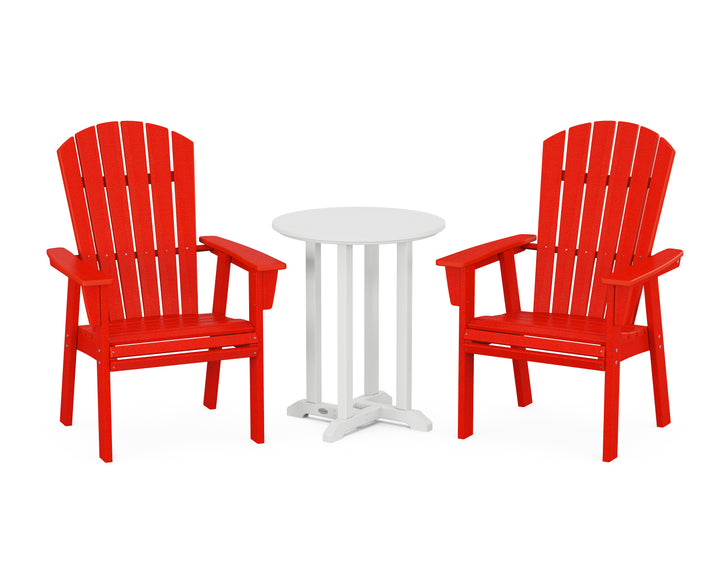 POLYWOOD® Nautical Adirondack 3-Piece Round Bistro Dining Set