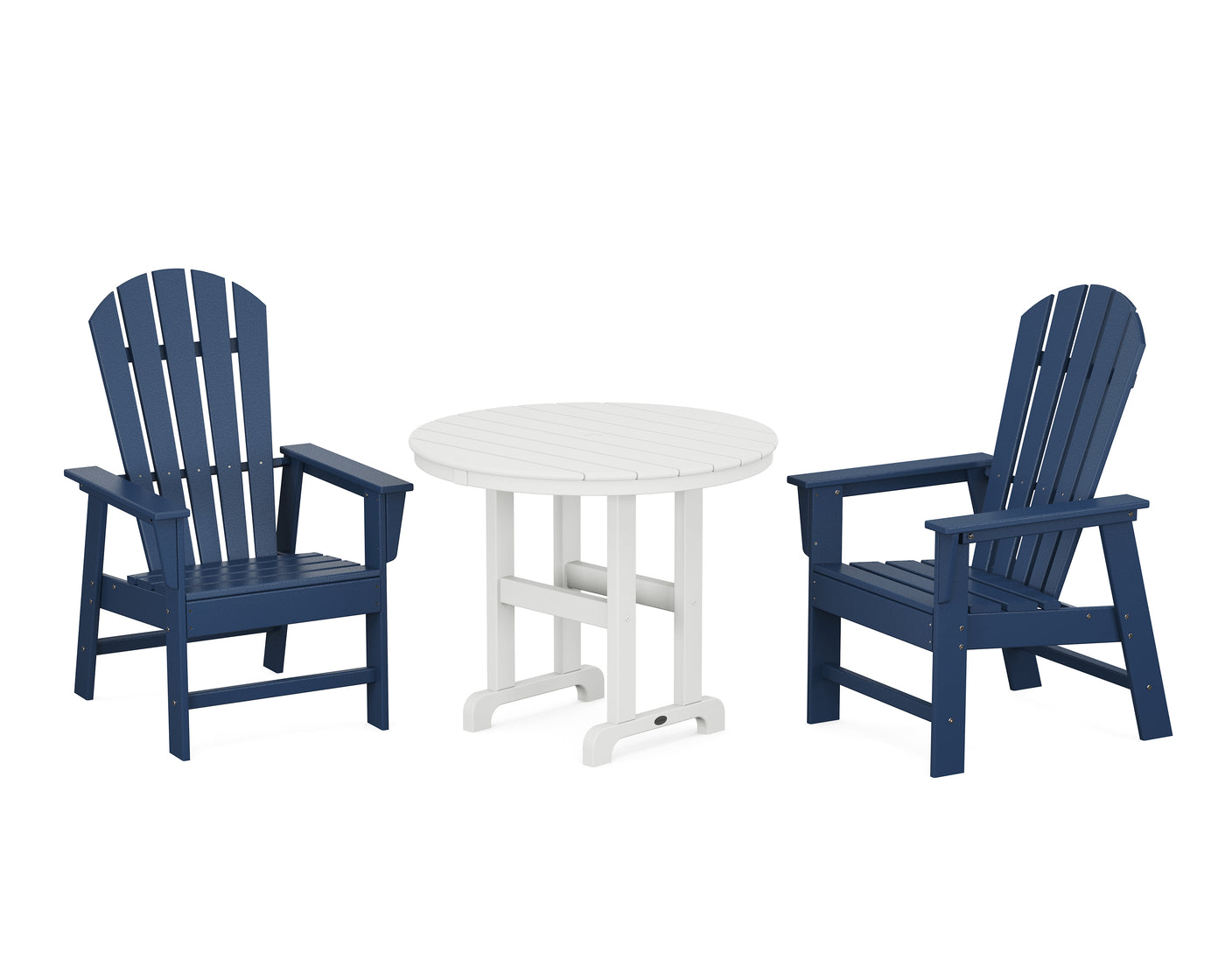 South Beach 3-Piece Round Farmhouse Dining Set