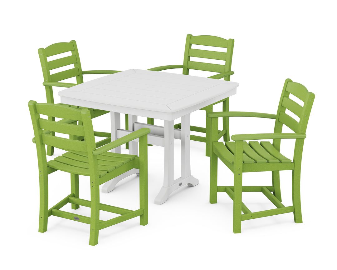 POLYWOOD® La Casa Café 5-Piece Dining Set with Trestle Legs