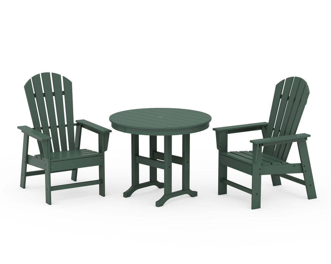 POLYWOOD® South Beach 3-Piece Round Farmhouse Dining Set