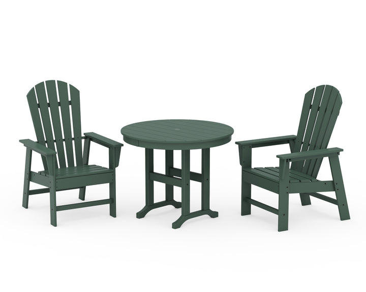POLYWOOD® South Beach 3-Piece Round Farmhouse Dining Set
