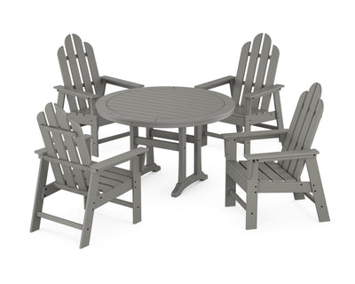 Long Island 5-Piece Round Dining Set with Trestle Legs