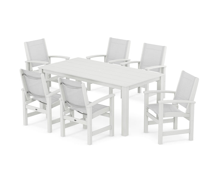 POLYWOOD® Coastal 7-Piece Parsons Dining Set