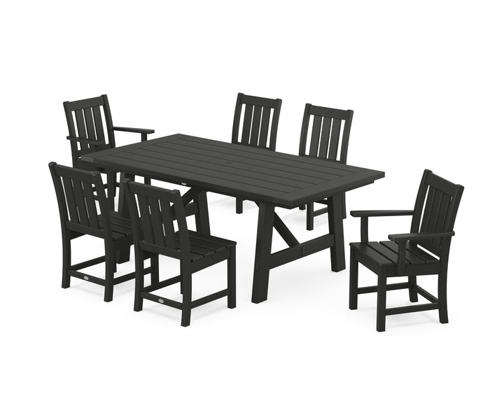 POLYWOOD® Oxford 7-Piece Rustic Farmhouse Dining Set