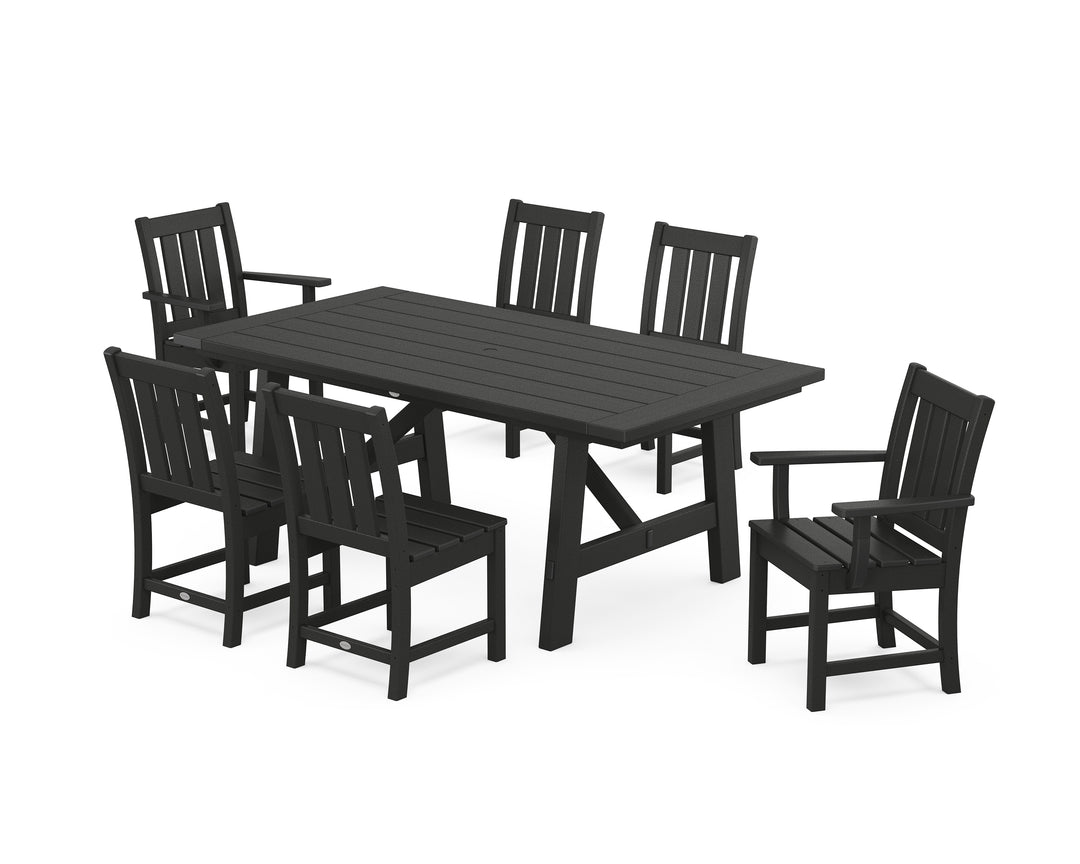 POLYWOOD® Oxford 7-Piece Rustic Farmhouse Dining Set