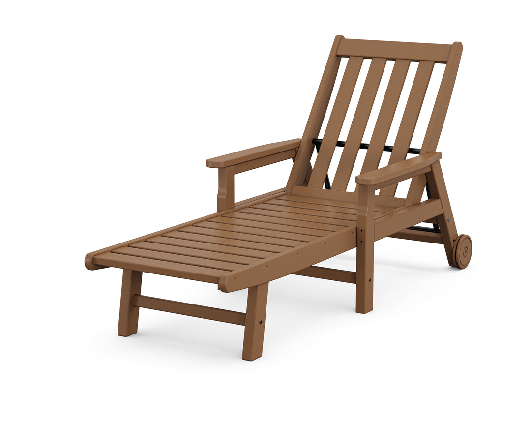 POLYWOOD® Vineyard Chaise with Arms and Wheels