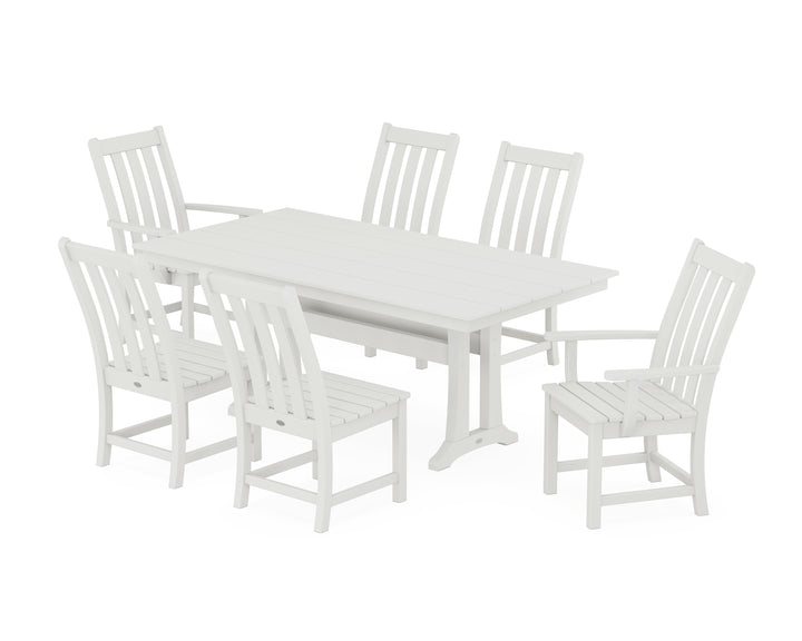 POLYWOOD® Vineyard 7-Piece Farmhouse Dining Set With Trestle Legs - DUPLICATE - Use SKU PWS340-1