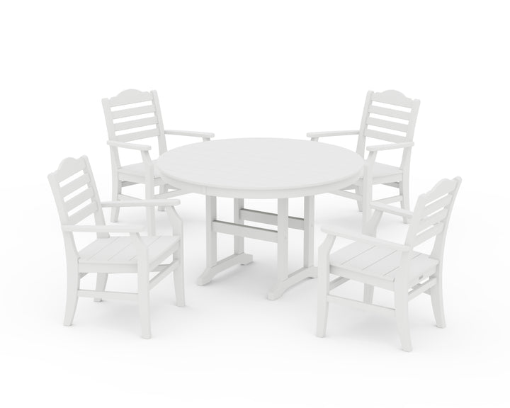 POLYWOOD® Savannah 5-Piece Round Farmhouse Dining Set