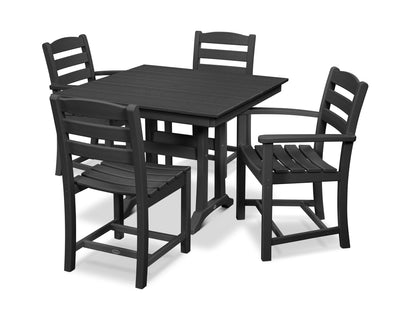 La Casa CafŽ 5-Piece Farmhouse Dining Set with Trestle Legs