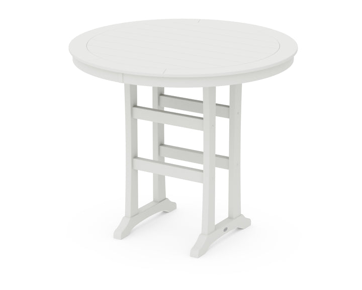 POLYWOOD® Nautical Trestle 48" Round Bar Table