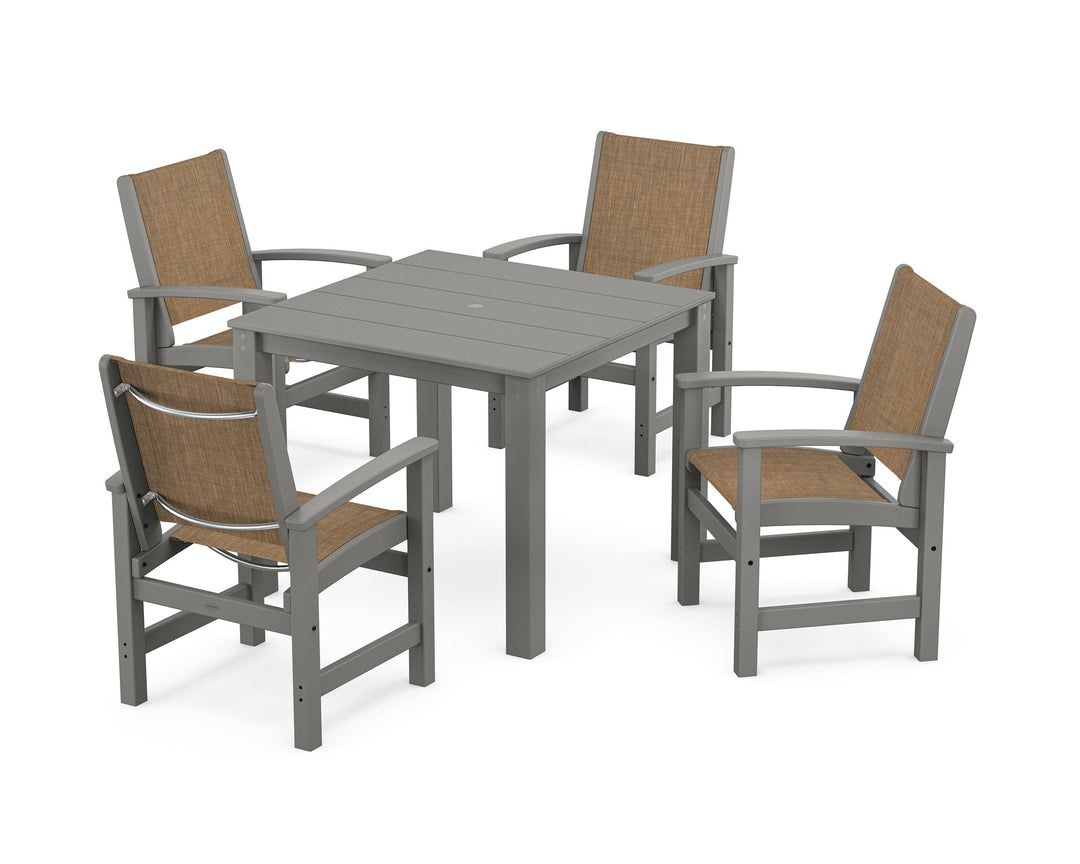 POLYWOOD® Coastal 5-Piece Parsons Dining Set