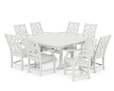 Wovendale 9-Piece Square Dining Set with Trestle Legs