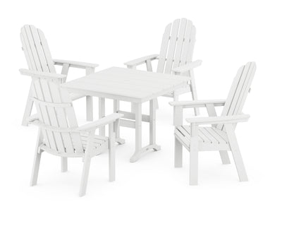 Vineyard Curveback Adirondack 5-Piece Farmhouse Dining Set