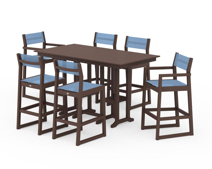 POLYWOOD® EDGE Sling 7-Piece Farmhouse Bar Set