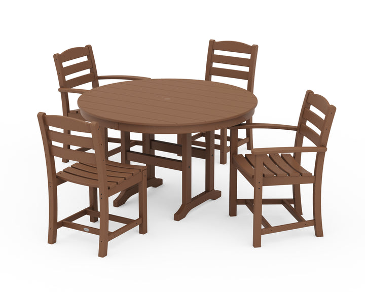 POLYWOOD® La Casa Café 5-Piece Round Farmhouse Dining Set