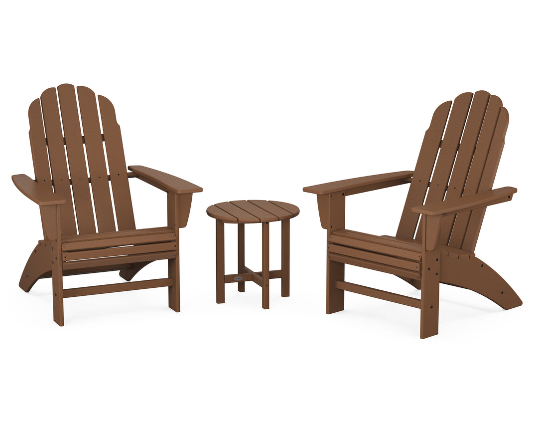 POLYWOOD® Vineyard 3-Piece Curveback Adirondack Set