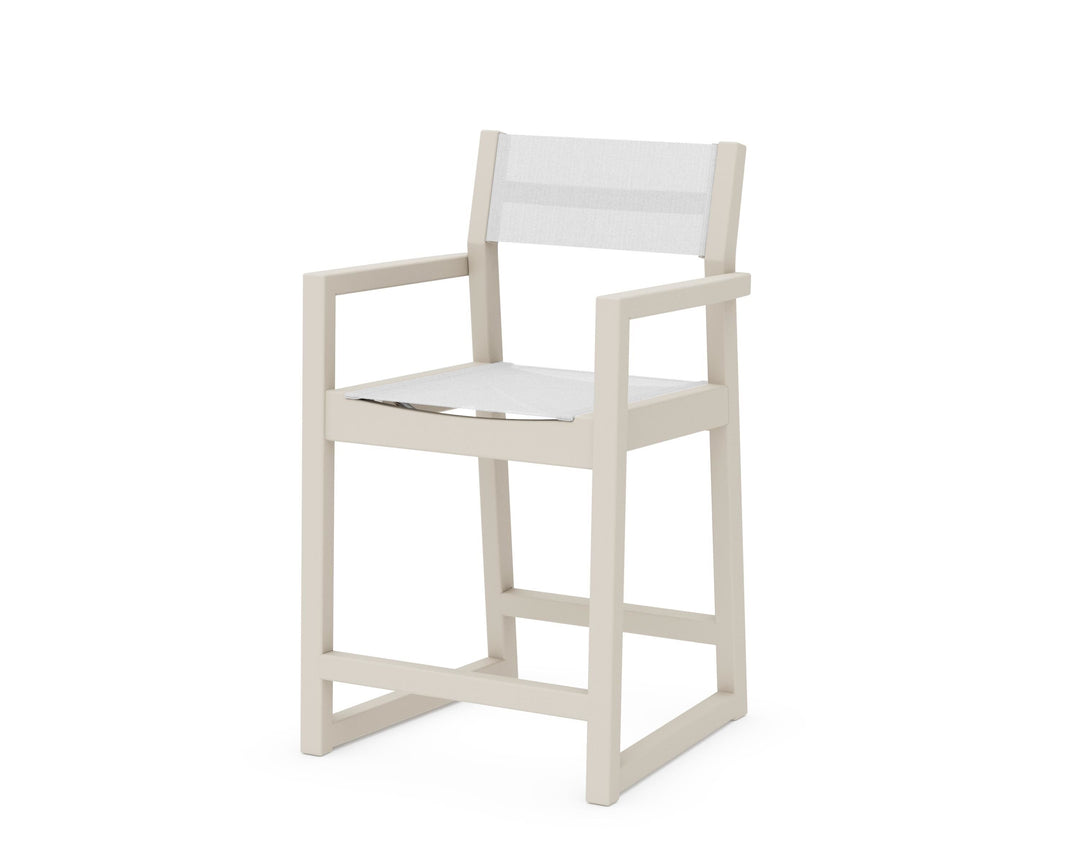 POLYWOOD® EDGE Sling Counter Arm Chair