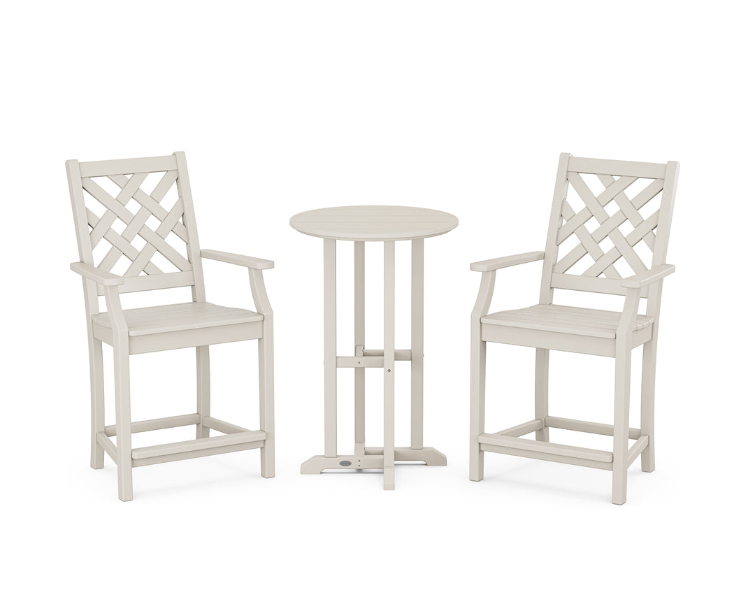 Country Living Wovendale 3-Piece Farmhouse Bistro Counter Set