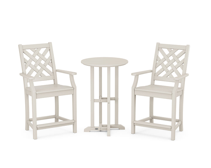 Country Living Wovendale 3-Piece Farmhouse Bistro Counter Set