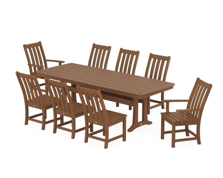 POLYWOOD® Vineyard 9-Piece Dining Set with Trestle Legs